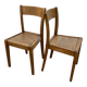 Paire de chaises bistro reconstruction vintage 1940