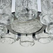 Vintage Ice Murano Chandelier by AV Mazzega, Italy, 1970s