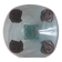 Handcrafted glass fruit bowl with ribbed design set with pewter medallions.