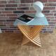IKEA EKEBERG vintage side table – 1999 – wood and glass