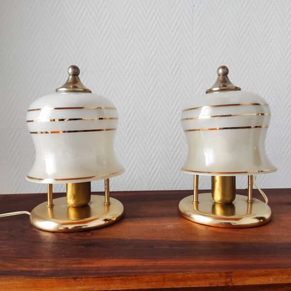 Paire de lampes anciennes art déco