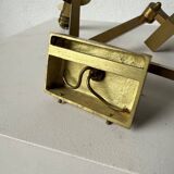 Pair of brass wall lights with articulated arms from the 70s