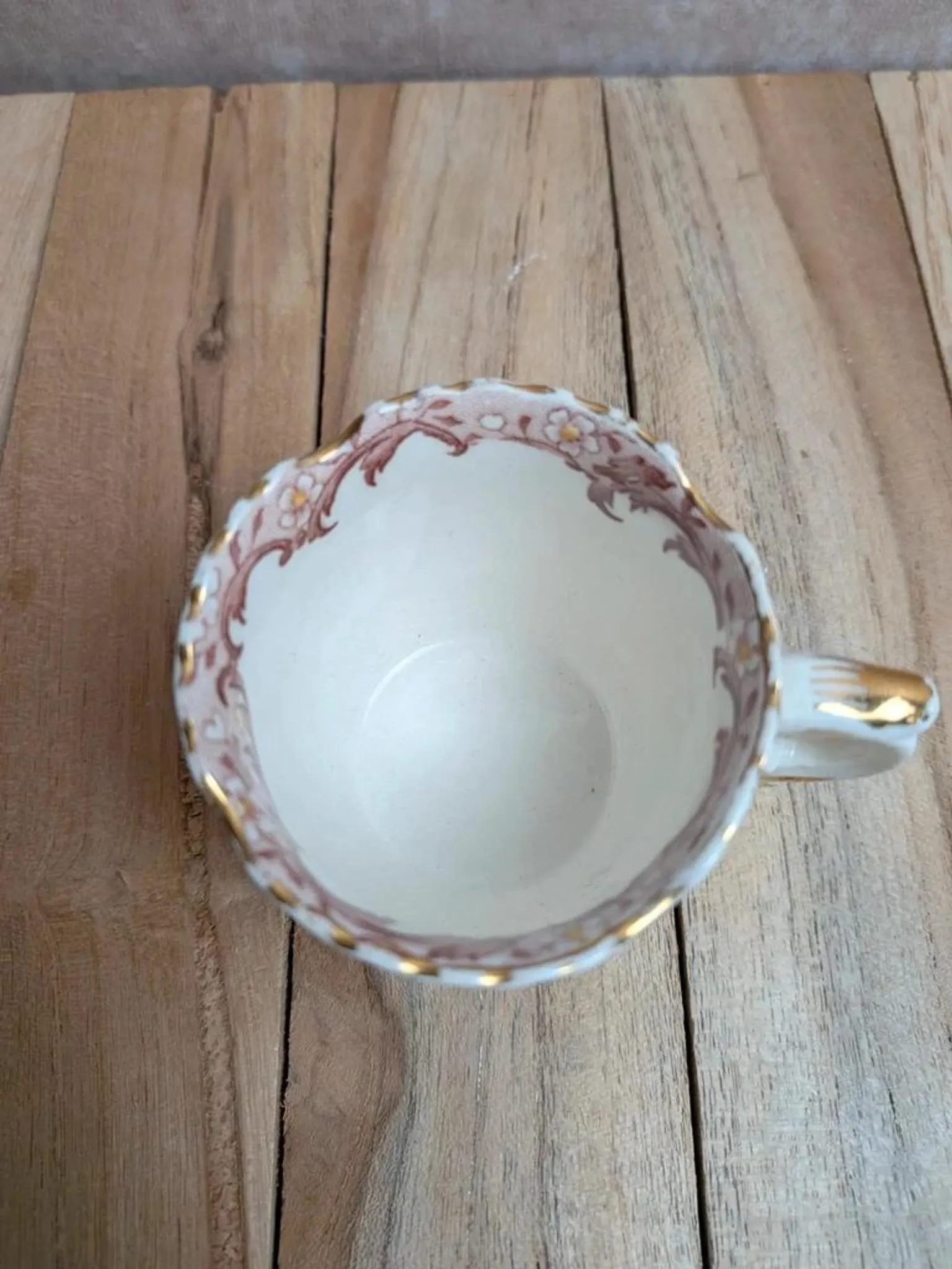 Antique Sarreguemines Fleury cup – Polychrome floral decoration 19th century