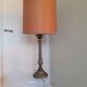 Pair of vintage/classic chic lamps in patinated metal