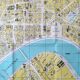 Vintage map Bordeaux and its suburbs