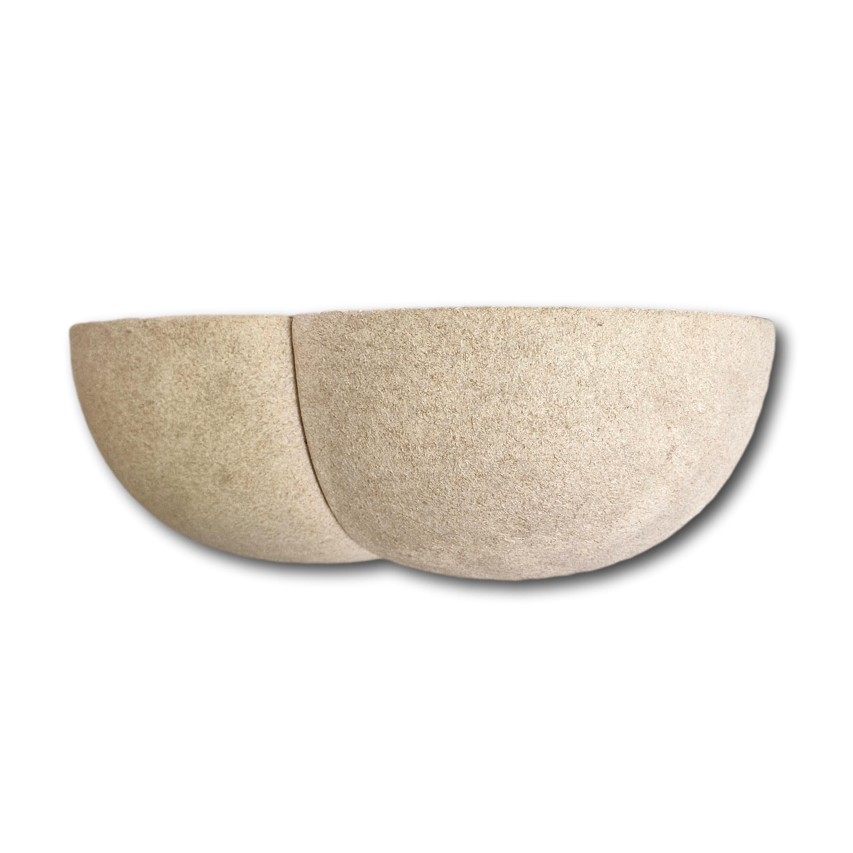 Textured ceramic corner bubble wall lamp, 1970s