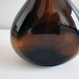 Old and original blown glass bottle with XXth bent neck