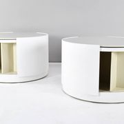 Set of Two Eugenio Gerli Tavolino container girevole T128 Revolver Italy 1969