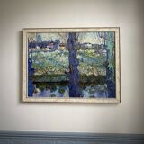 Huile sur toile vue du Brabant