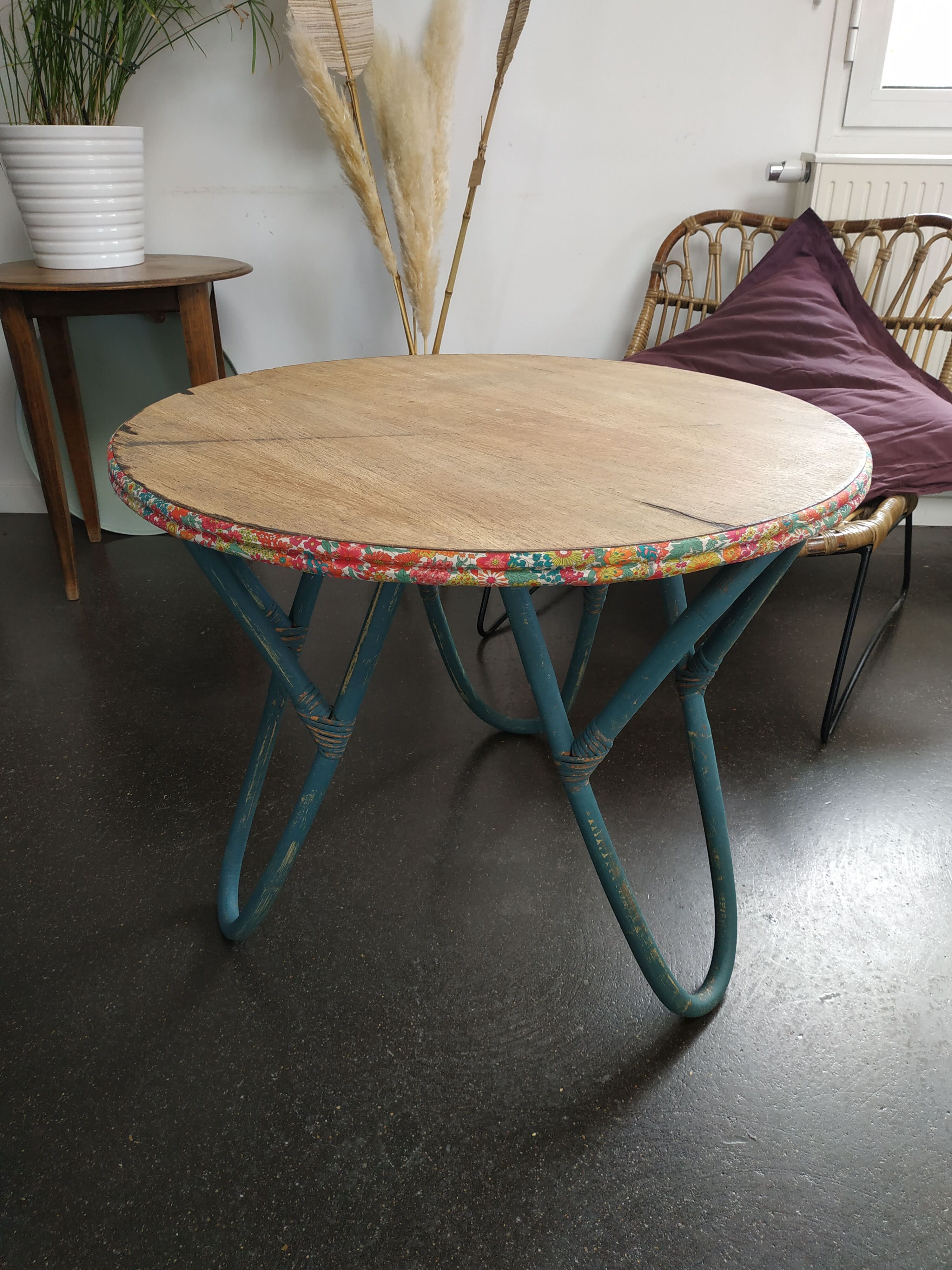 Vintage bamboo table