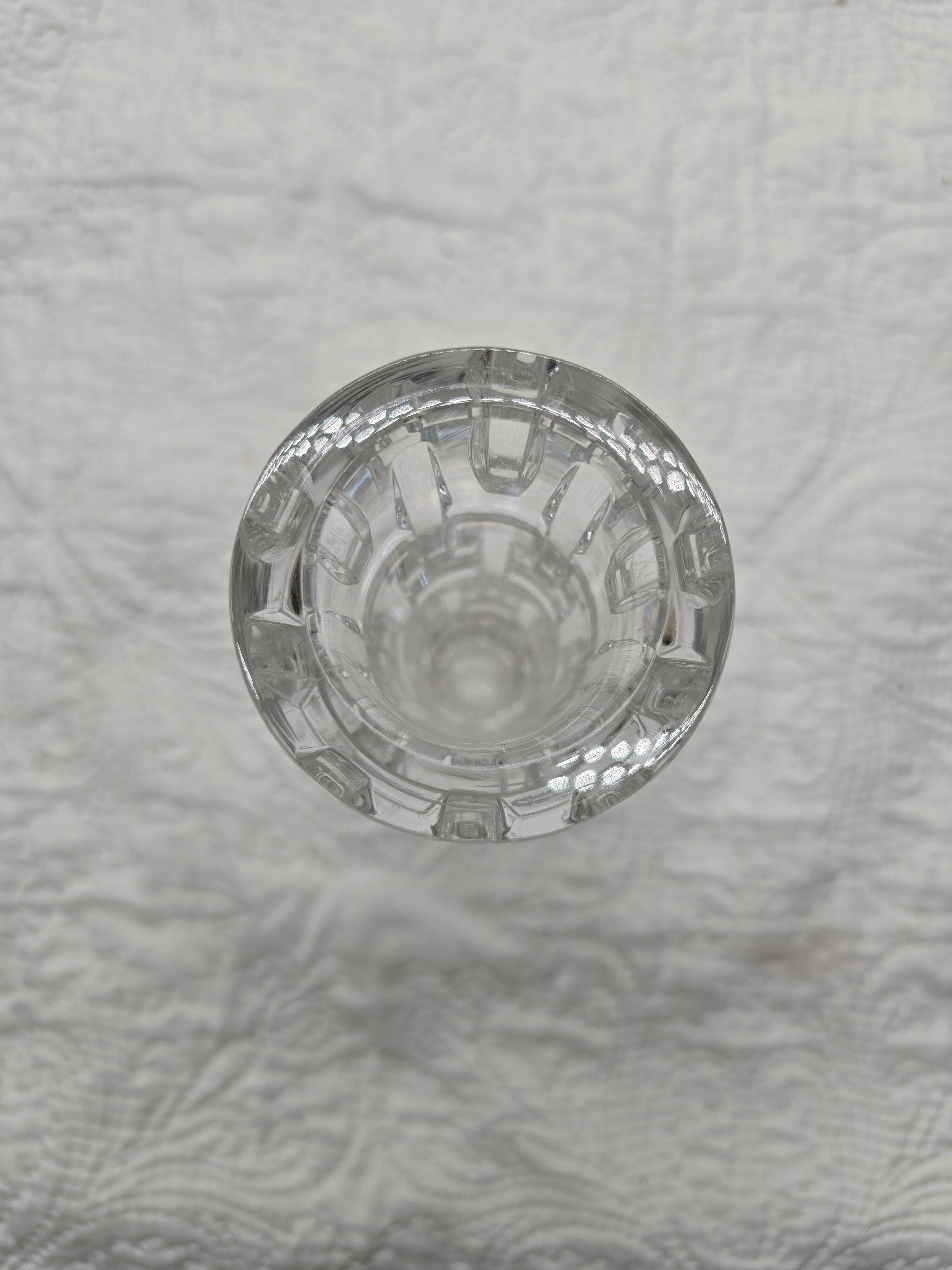 Vintage crystal tube vase