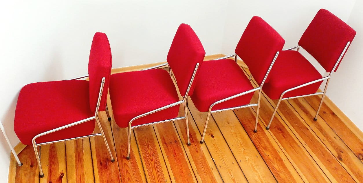 A set of four chairs designed by Hynek Gottwald, Czechoslovakia, Bauhaus