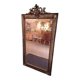 Napoleon 3 period mirror in gilded wood, mercury glass 154 high by 83.5