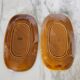 Duo of oval Gien earthenware dishes