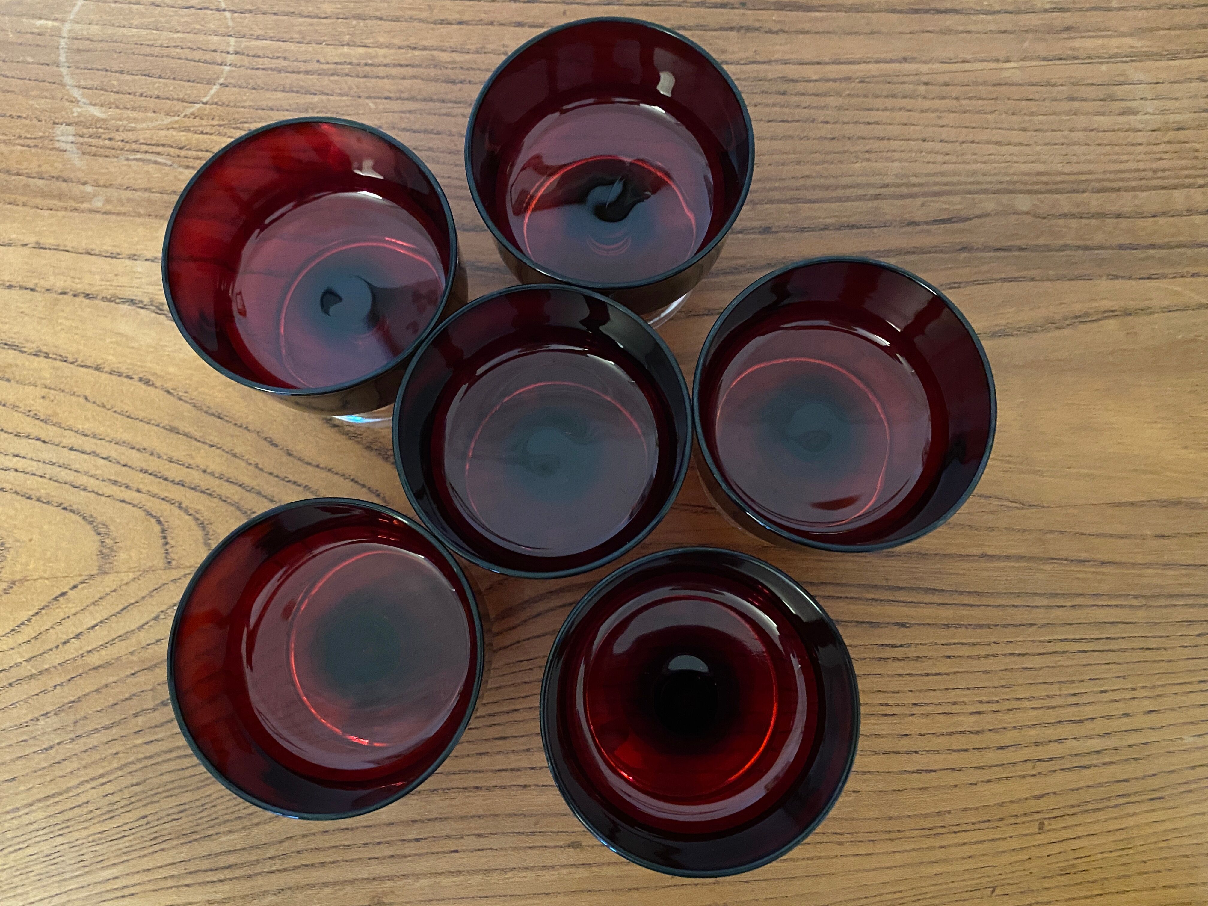 Set of 6 champagne glasses Sweden Ruby