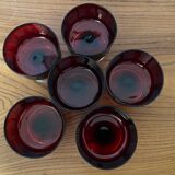 Set of 6 champagne glasses Sweden Ruby