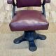 1950s hairdresser's chair covered with skaï - slightly reclining backrest