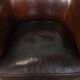Cognac-Colored Sheepskin Leather Club Chair