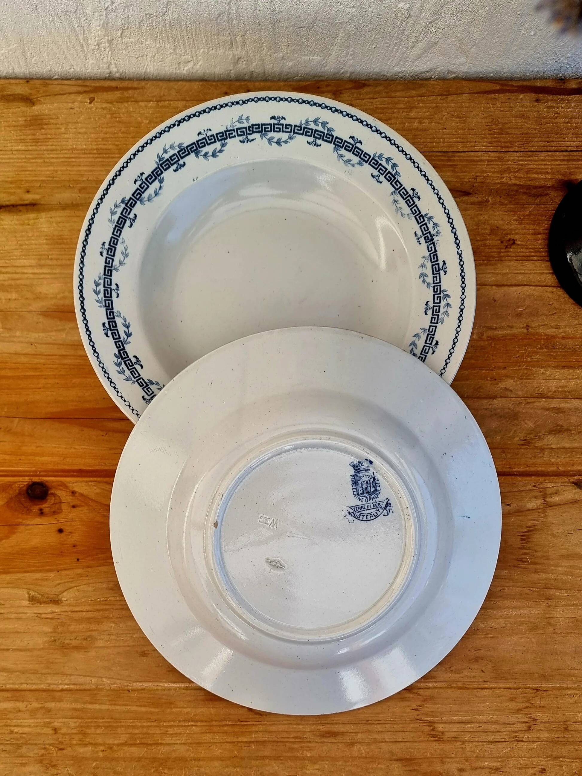 Set of 4 deep plates Terre de Fer Austerlitz