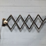 XL black scissor lamp from PeHaWe Leuchten Dresden, German 1940s