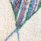 Azilal Berber rug in ecru with colorful patterns 3x2.16m