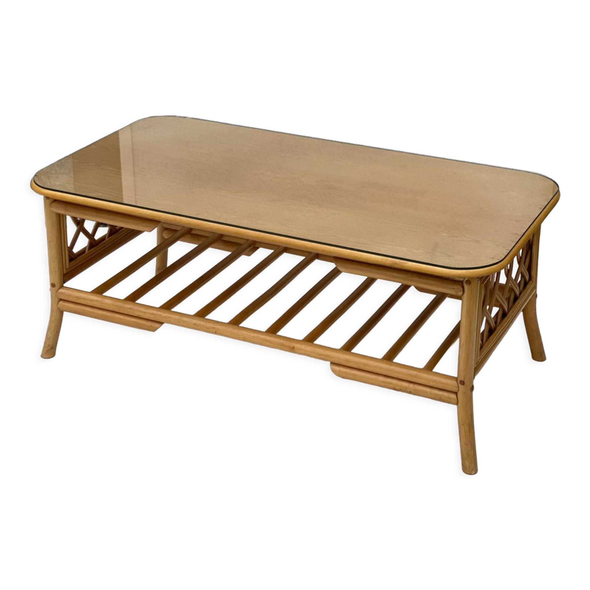 Bamboo Coffee Table with Pine Wood Top