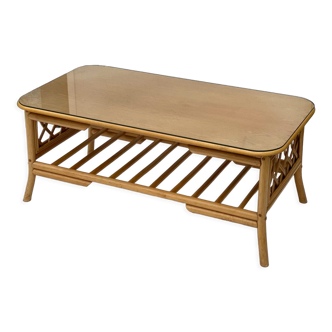 Bamboo Coffee Table with Pine Wood Top