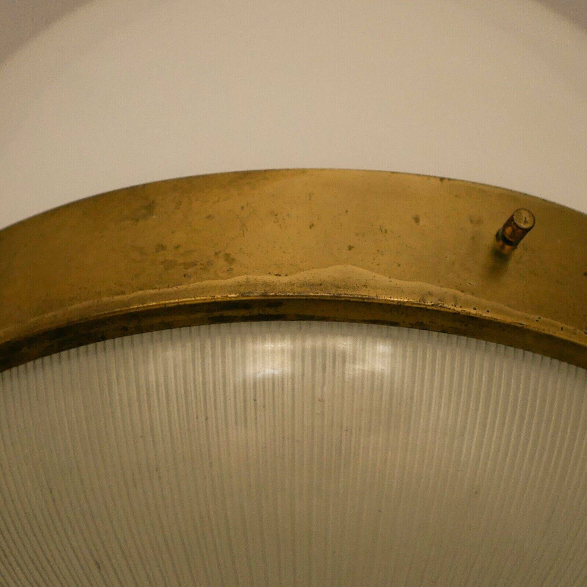 Large Artemide Delta ceiling light - 1960s - Sergio Mazza - Brass and glass