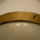 Grande plafonnier Artemide Delta - Années 60 - Sergio Mazza - Laiton et verre