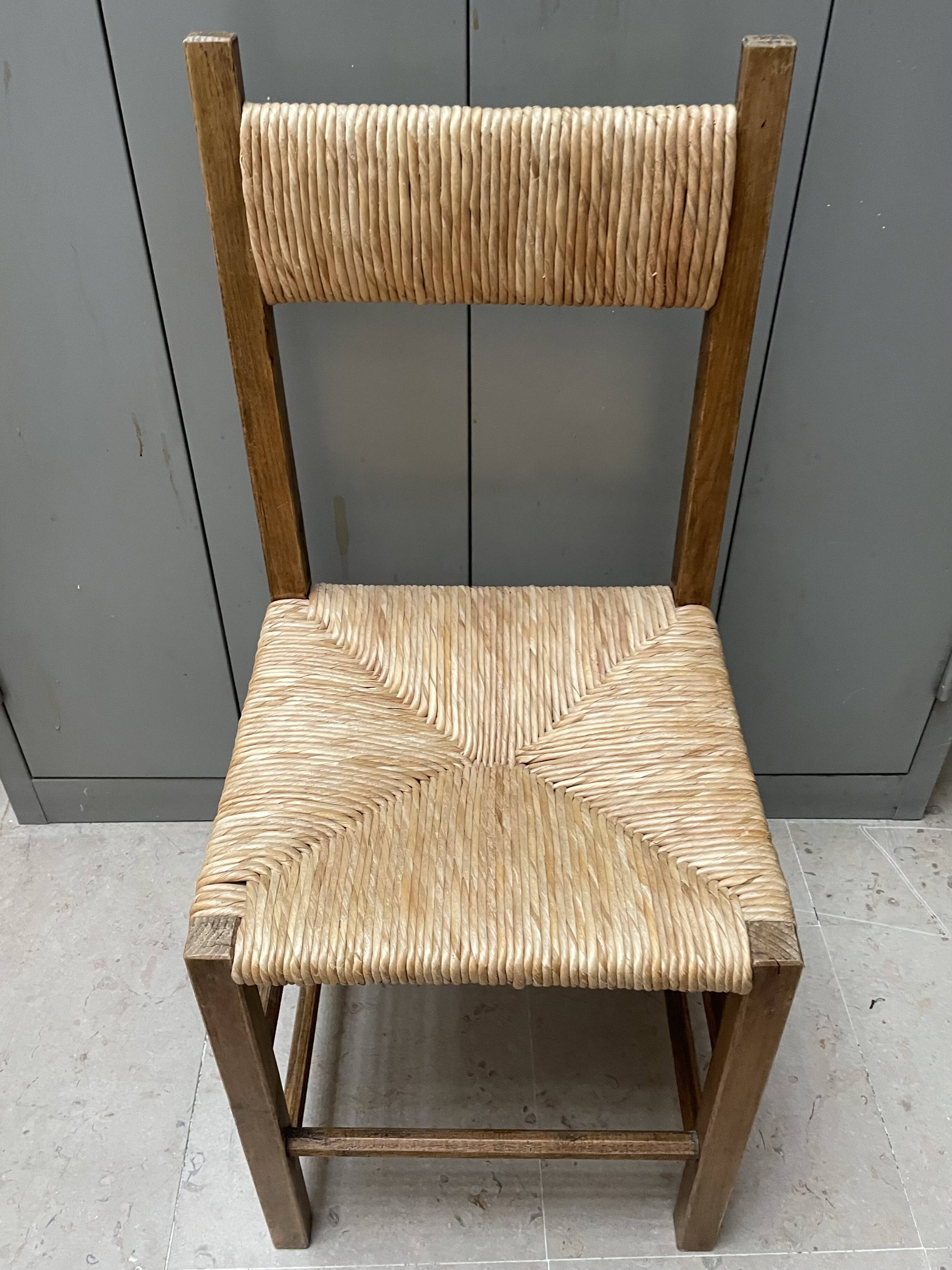 Chaise empaillé vintage