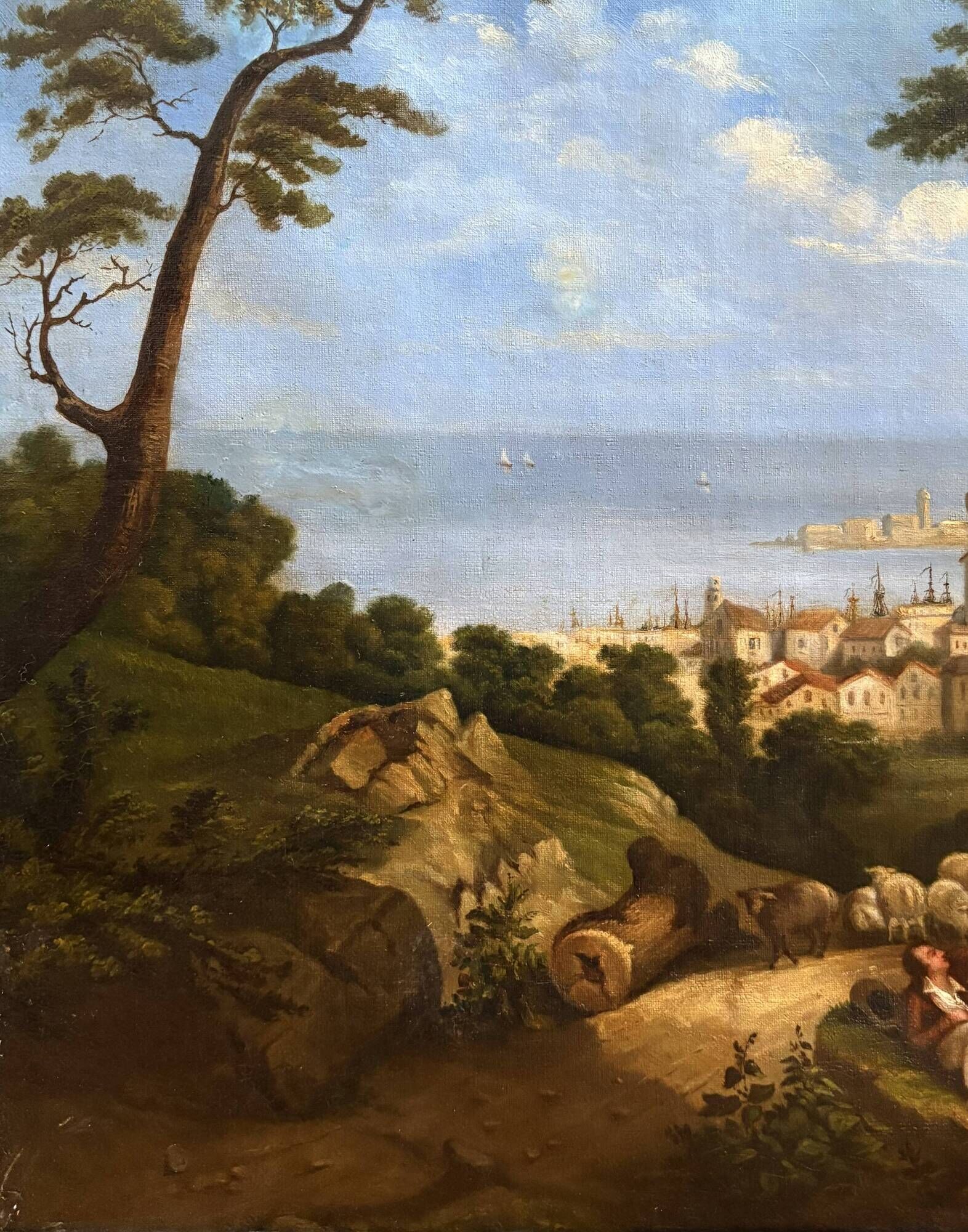 French School of the 19th century - Mediterranean Landscape, view of Sète
