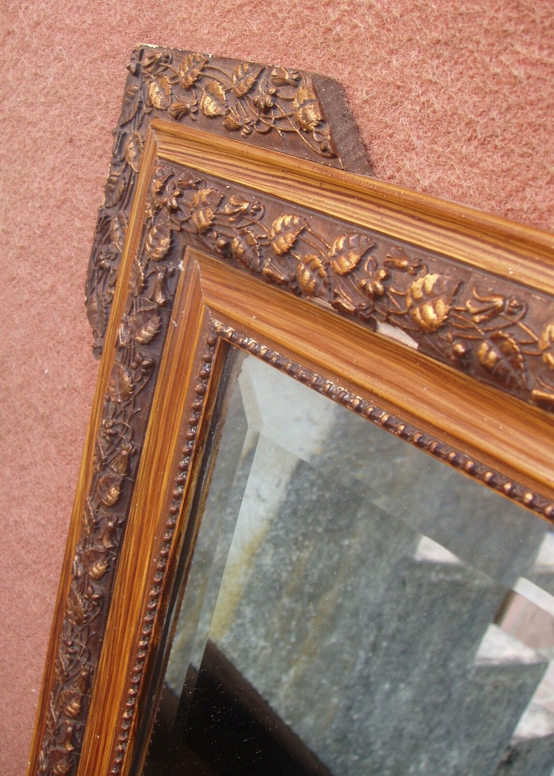 Old bevelled mirror, Napoleon III era and style