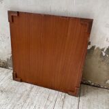 Walnut and modernist chrome coffee table