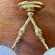Paire d’appliques laiton et opaline vintage