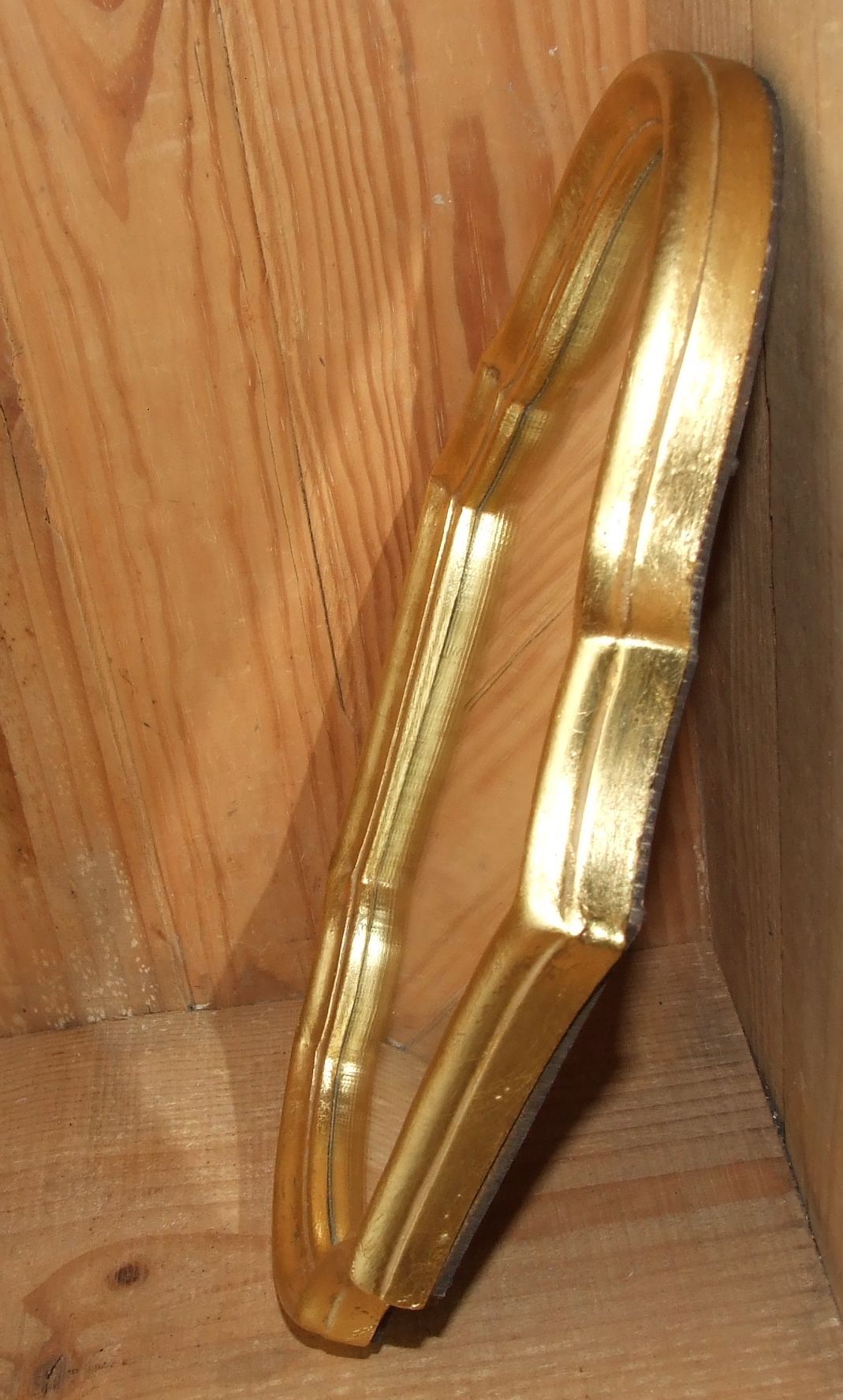 Old mirror frame in gilded wood 23x34cm