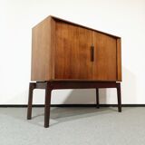Mid-century audio cabinet with sliding door
