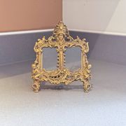 Pair of Gilt Brass Rococo Picture Frames, Antique Decorative Wall & Table Frame