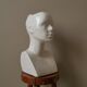 Vintage design vase 70s enamelled ceramic bust sculpture head face