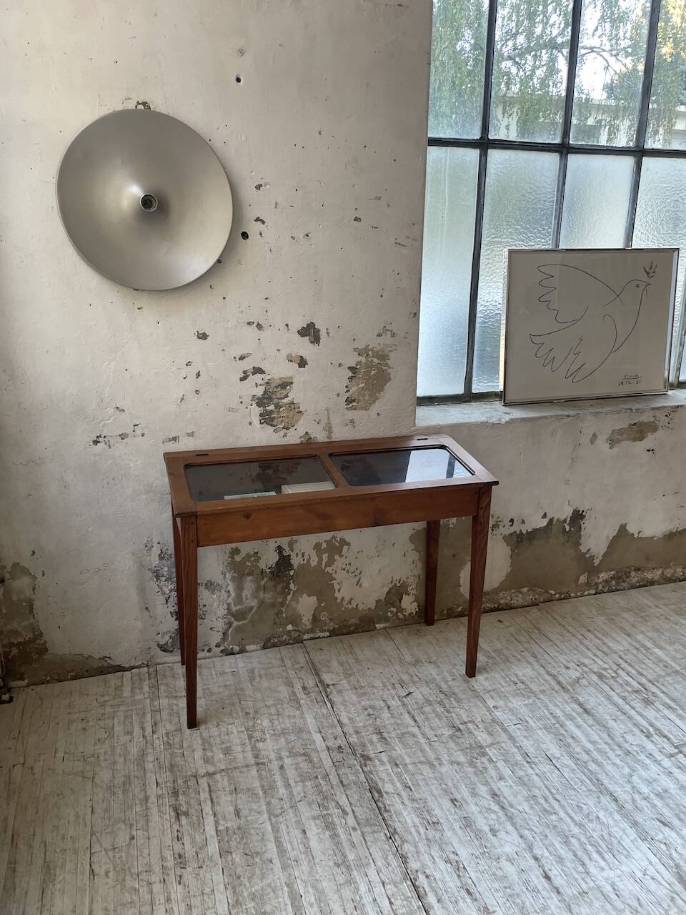 50s display cabinet side table