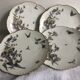 4 flat plates - Limoges porcelain, nature