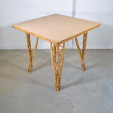 Rattan dining table year 60