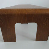 Scandinavian coffee table in curved wood 1970