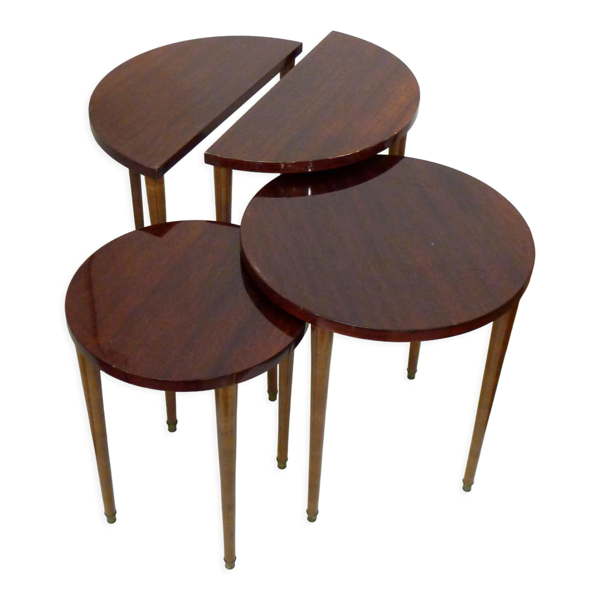 Set de 4 tables gigognes en bois