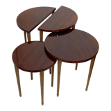 Set de 4 tables gigognes en bois