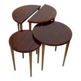 Set de 4 tables gigognes en bois