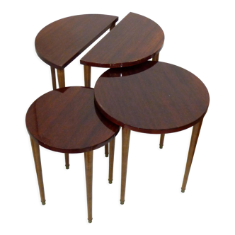 Set of 4 wooden nesting tables