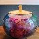 Lamp "Laque Line" Jean-Noël Bouillet (JNB) - Painted Glass Globe Signed
