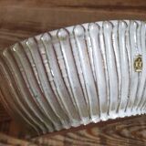 Vintage fluted enameled earthenware potter's salad bowl