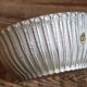 Vintage fluted enameled earthenware potter's salad bowl