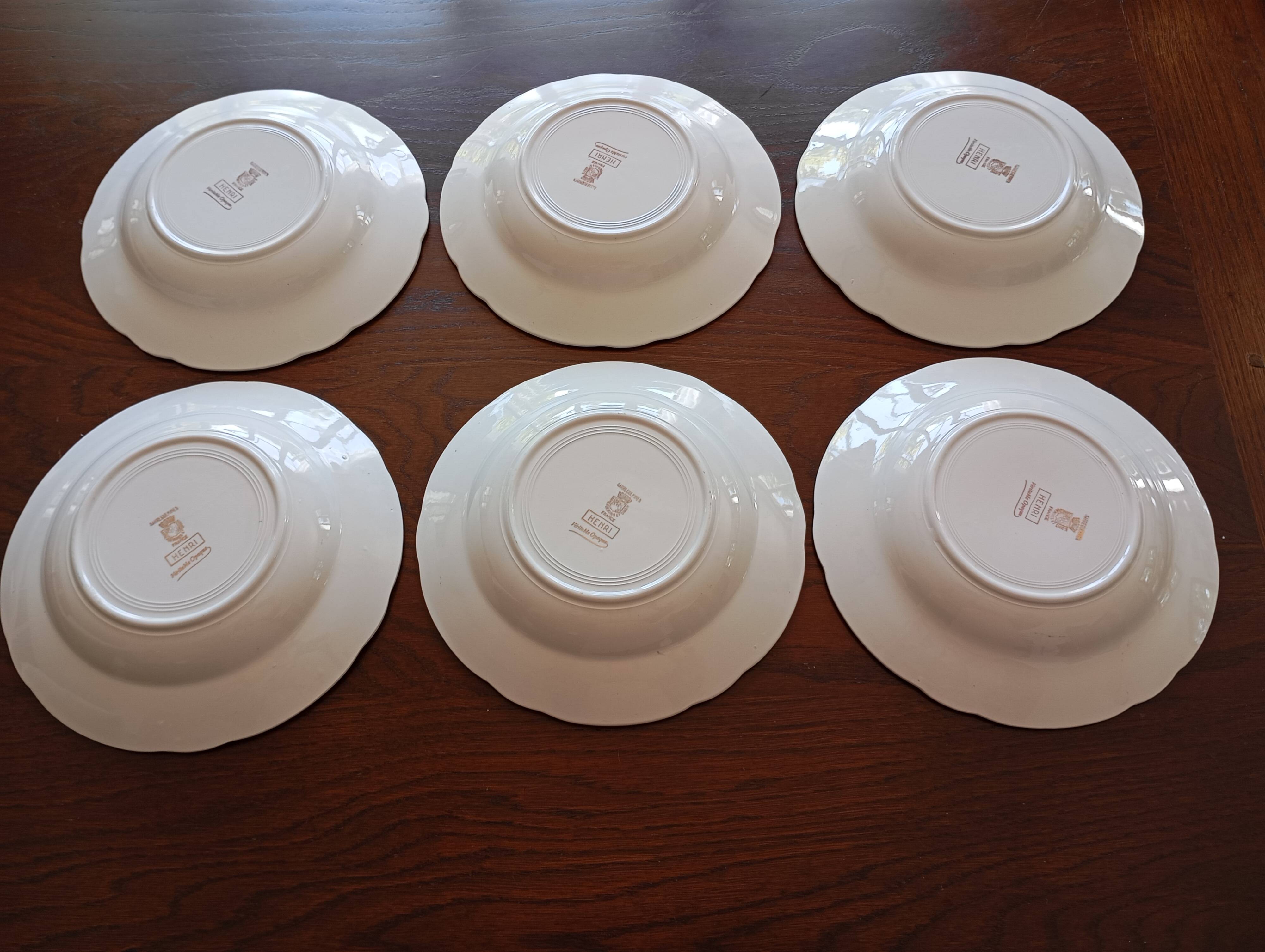 6 soup plates “Henri” Sarreguemines & Digoin
